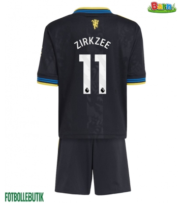 Manchester United Joshua Zirkzee #11 Tredjeställ Barn 2025-26 Kortärmad (+ Korta byxor)